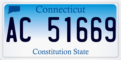 CT license plate AC51669