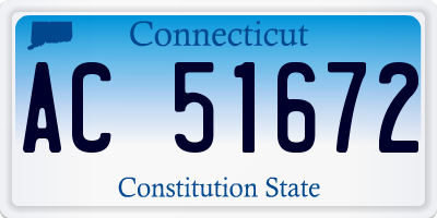 CT license plate AC51672