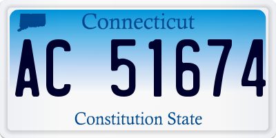 CT license plate AC51674
