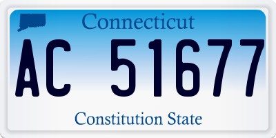 CT license plate AC51677