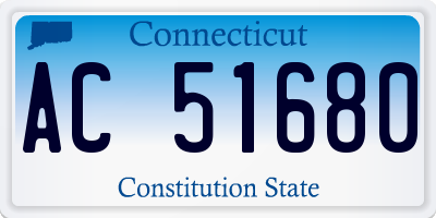 CT license plate AC51680