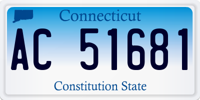 CT license plate AC51681