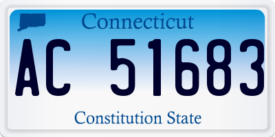 CT license plate AC51683