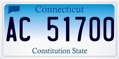 CT license plate AC51700