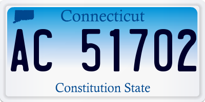 CT license plate AC51702