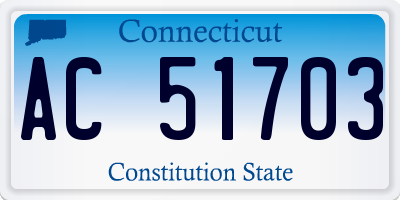 CT license plate AC51703