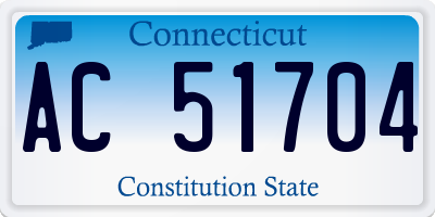 CT license plate AC51704