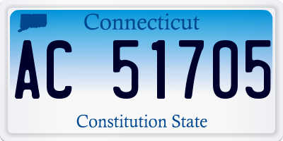 CT license plate AC51705