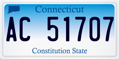 CT license plate AC51707