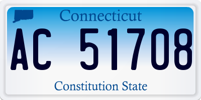 CT license plate AC51708