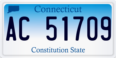 CT license plate AC51709