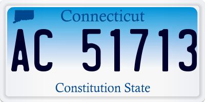 CT license plate AC51713