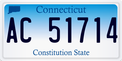 CT license plate AC51714