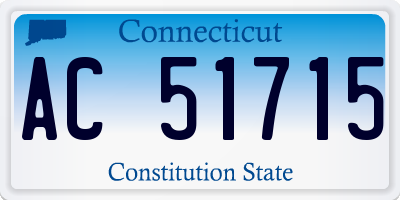 CT license plate AC51715