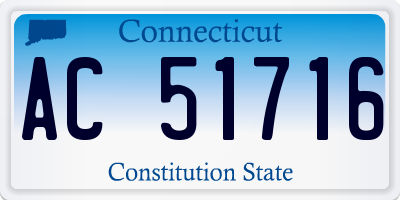 CT license plate AC51716