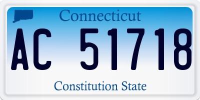 CT license plate AC51718