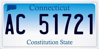 CT license plate AC51721