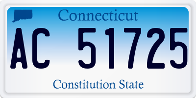 CT license plate AC51725