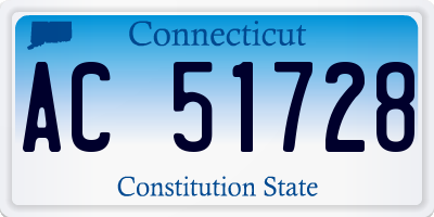 CT license plate AC51728