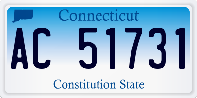 CT license plate AC51731