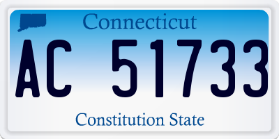 CT license plate AC51733