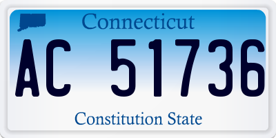 CT license plate AC51736