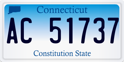 CT license plate AC51737