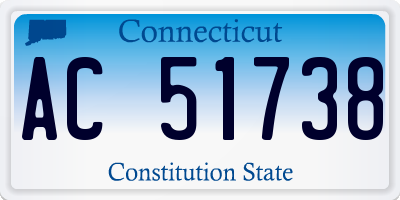 CT license plate AC51738