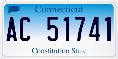 CT license plate AC51741