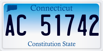 CT license plate AC51742