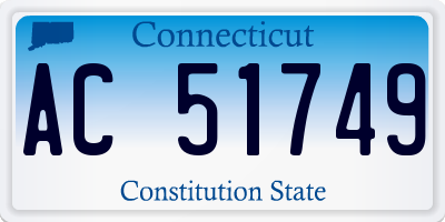 CT license plate AC51749