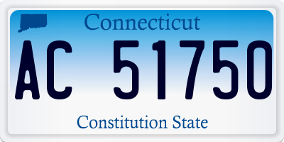 CT license plate AC51750