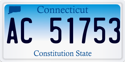 CT license plate AC51753