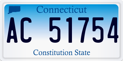 CT license plate AC51754
