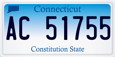 CT license plate AC51755
