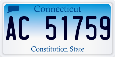 CT license plate AC51759