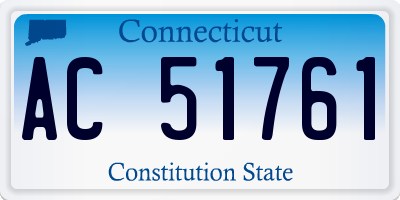 CT license plate AC51761