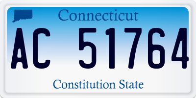 CT license plate AC51764