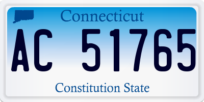 CT license plate AC51765