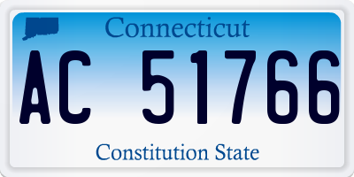 CT license plate AC51766