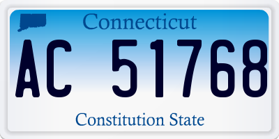 CT license plate AC51768