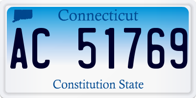 CT license plate AC51769