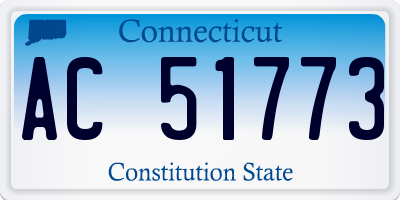 CT license plate AC51773