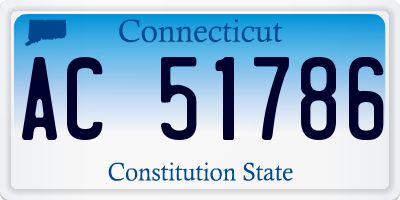 CT license plate AC51786