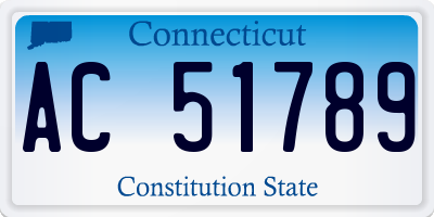 CT license plate AC51789