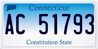 CT license plate AC51793