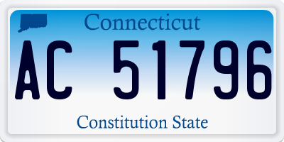 CT license plate AC51796