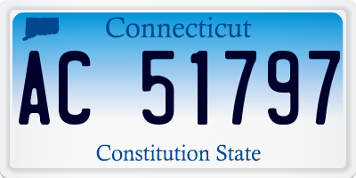 CT license plate AC51797