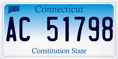 CT license plate AC51798