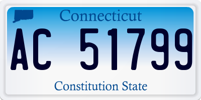 CT license plate AC51799